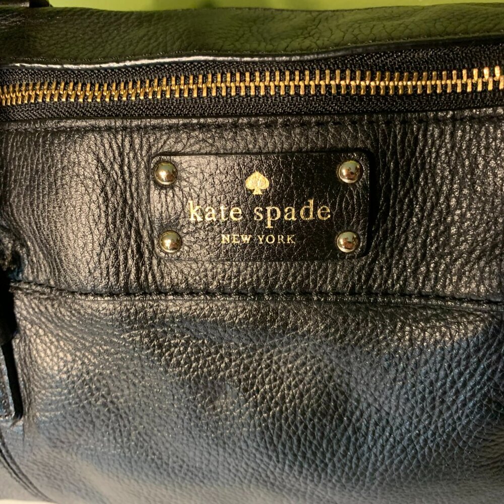 Kate Spade Black leather satchel EUC - Picture 4 of 11